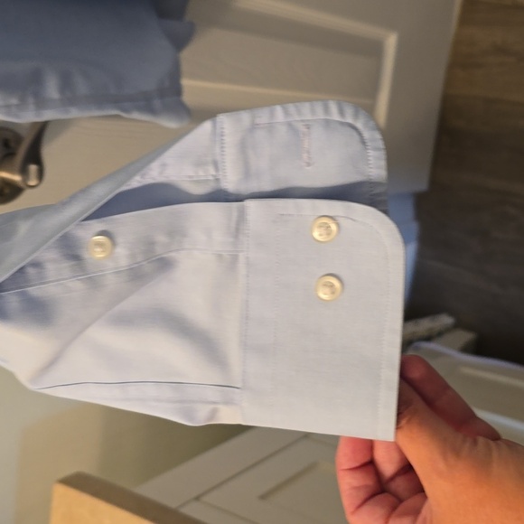 Forsythe Like New Preppy Blue Men's Dress Shirt Size 17 32/33 - Picture 3 of 4